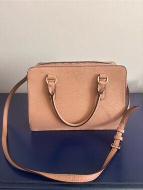 kate spade Pebbled Leather Satchel - Peach